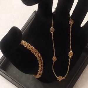 Bracelets, Two, Gold Tone